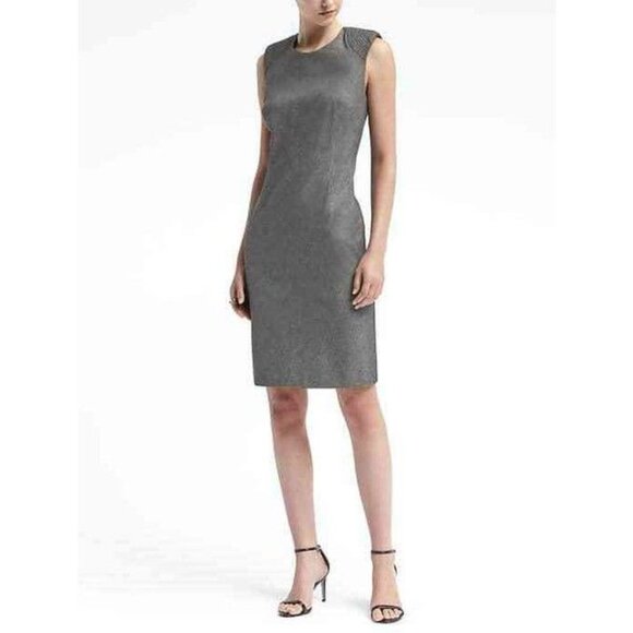 New NWT Banana Republic Padded Cap-Sleeve Bi-Stretch Sheath Dress size 4 career - Picture 1 of 1